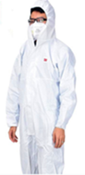 3M 4510帶帽連體防護(hù)服 防顆粒物、低濃度液體噴濺 、家居打掃